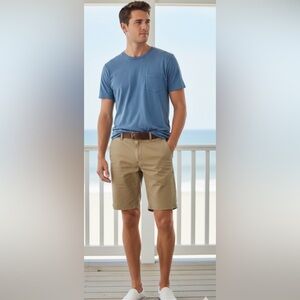 Abercrombie & Fitch Tan Flat Front Shorts
